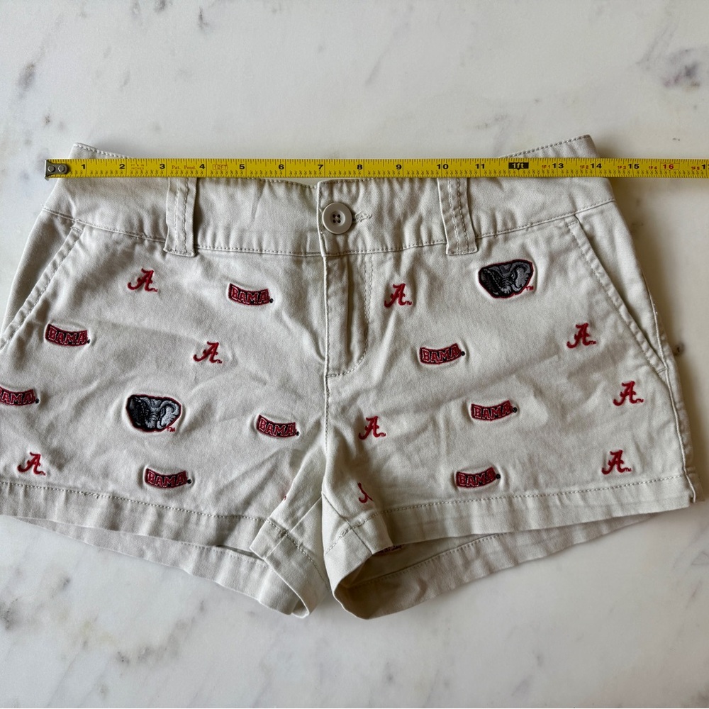 Vintage Y2K Alabama Crimson Tide, Bama Logo Embroidered Micro Shorts, size 0 - Picture 3 of 6
